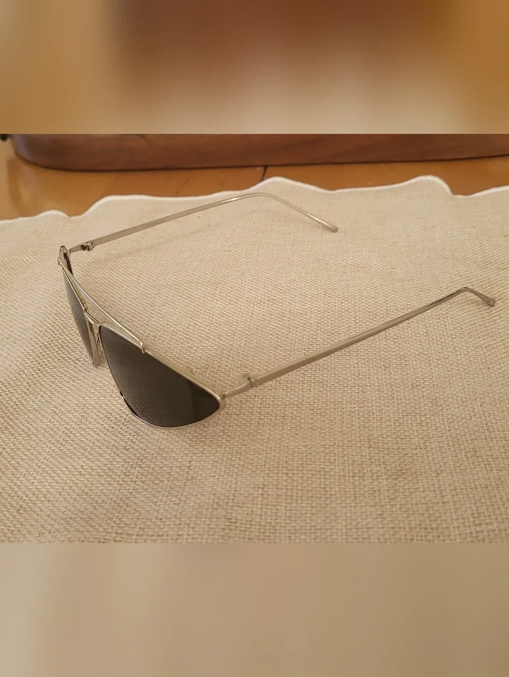 Women's Silver Frame Black Lens Cat-Eye Sunglasses